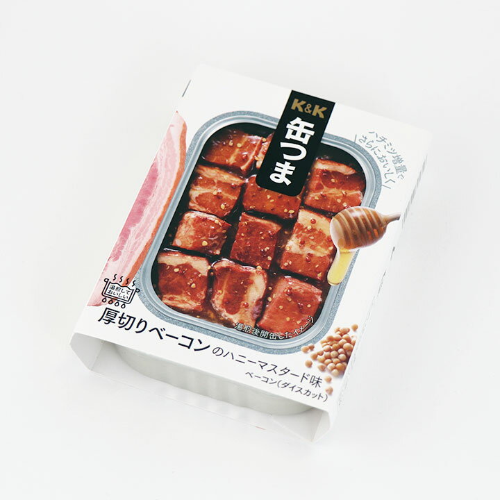 国分 K&K 缶つま 厚切りベーコンのハニーマスタード味 105g 防災 非常食 備蓄 おつまみ ベーコン 缶詰