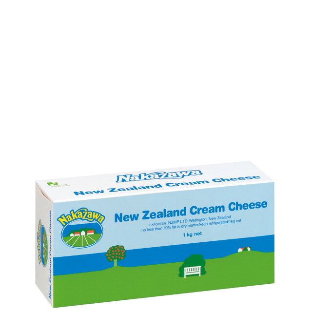 商品名：中沢乳業 ニュージーランドクリームチーズ 1kg 冷蔵 種類別：ナチュラルチーズ 原材料名：生乳、クリーム、食塩／安定剤（カロブビーンガム） 成分規格： 脂肪分34.2% 内容量：1kg 保存方法：冷蔵(5℃前後）で保存してください。開封後はなるべく早めにご使用ください。 賞味期限：製造から210日 販売者：中沢乳業株式会社東京都港区新橋2-4-7商品についてのお問合せは、下記までお願い致します。03-3503-7151ニュージーランドの良質な牧草で育った牛の原乳からつくられ、豊かな香りと風味、しっかりとした食感が特長のクリームチーズです。製菓はもちろん、料理にも幅広くお使いいただけます。