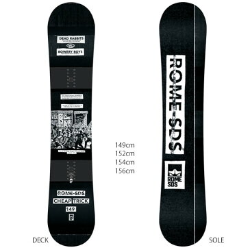 スノーボード+ビンディング 2点セット ROME SDS ローム CHEAPTRICK チープトリック UNITED ユナイテッド メンズ EE L15