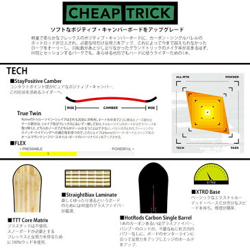 スノーボード+ビンディング 2点セット ROME SDS ローム CHEAPTRICK チープトリック UNITED ユナイテッド メンズ EE L15