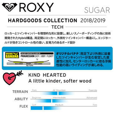 スノーボード 板 ROXY ロキシー SUGAR シュガー 18-19モデルレディース FF G18