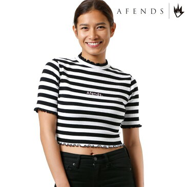 レディース 半袖 Tシャツ AFENDS アフェンズ W191108 VENICE1 フリルネック GG1 C11