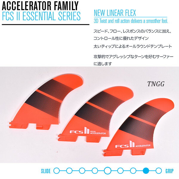 FCSII エフシーエス Accelerator Neo Glass Tri Set アクセレイター サーフィン フィン GG D5