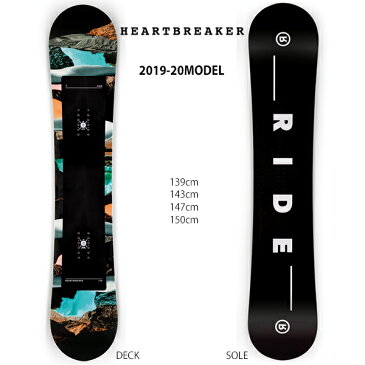 予約販売 11月中旬入荷予定 スノーボード 板 RIDE ライド HEARTBREAKER コンパクト 19-20モデル レディース GG G22