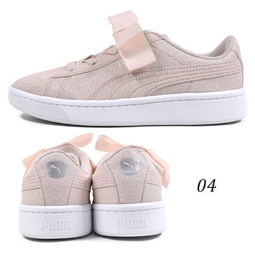 PUMA プーマ VIKKY V2 RIBBON GLITZ AC ビッキー V2 リボン グリッツ AC ジュニア シューズ 370634 靴 スニーカー HX1 A14