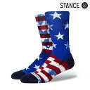 【STANCE】スタンスのソックス。2010年アメリカ カリフォルニア州サンクレメンテで誕生したソックスブランド STANCE SOCKS(スタンス ソックス) 。西海岸のカルチャーをルーツに靴下をキャンバスと捉え、数々の“魅せるソックス”をリリースしてきました。その多彩なデザインと素材にこだわりぬいたプレミアムなフィット感、最先端技術を用いた履き心地の良さに定評があり、世界中で人気を集めています。●上質のコームドコットンを使用し、通気性が良く、柔らかで滑らかな肌触りを実現。●磨耗の激しいつま先とかかと部分には、スタンス独自の優れた耐久性を持つ新素材『インフィニット』を採用。通常のモデルより5倍の耐久性を実現。●深いヒールポケットと伸縮性のあるアーチサポートが、足のラインを優しく包み込み極上のフィット感を生み出しています。●細部にまでこだわったスタンスらしい快適な履き心地に仕上げています。●コーデしやすいクルー丈。≪商品詳細≫■素材■綿：70%　ポリエステル：15%　ナイロン：13%　ポリウレタン：2%■サイズ目安■(メーカー表記)【L】25.5〜29.0cm