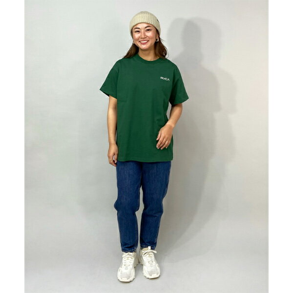 RVCAルーカBC043-241レディース半袖TシャツロンTバックプリントJJ1D1