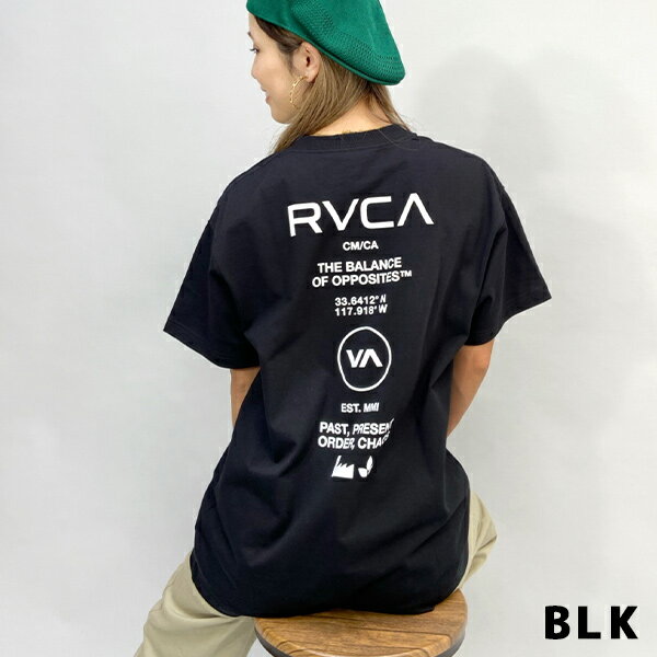 RVCAルーカBC043-241レディース半袖TシャツロンTバックプリントJJ1D1