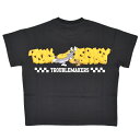 E-COME イーカム × TOM&JERRY トム&ジェリー WNTJ-STK08 キッズ ジュニア トップス カットソー Tシャツ 半袖 100cm〜160cm GRAY JJ F11