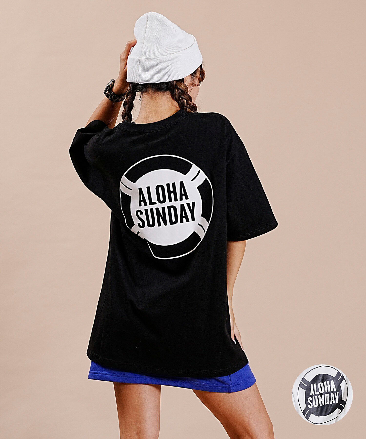 ALOHA SUNDAY/アロハサンデー デザインTシャツ 半袖 AS-MS-004 ムラサキスポーツ別注