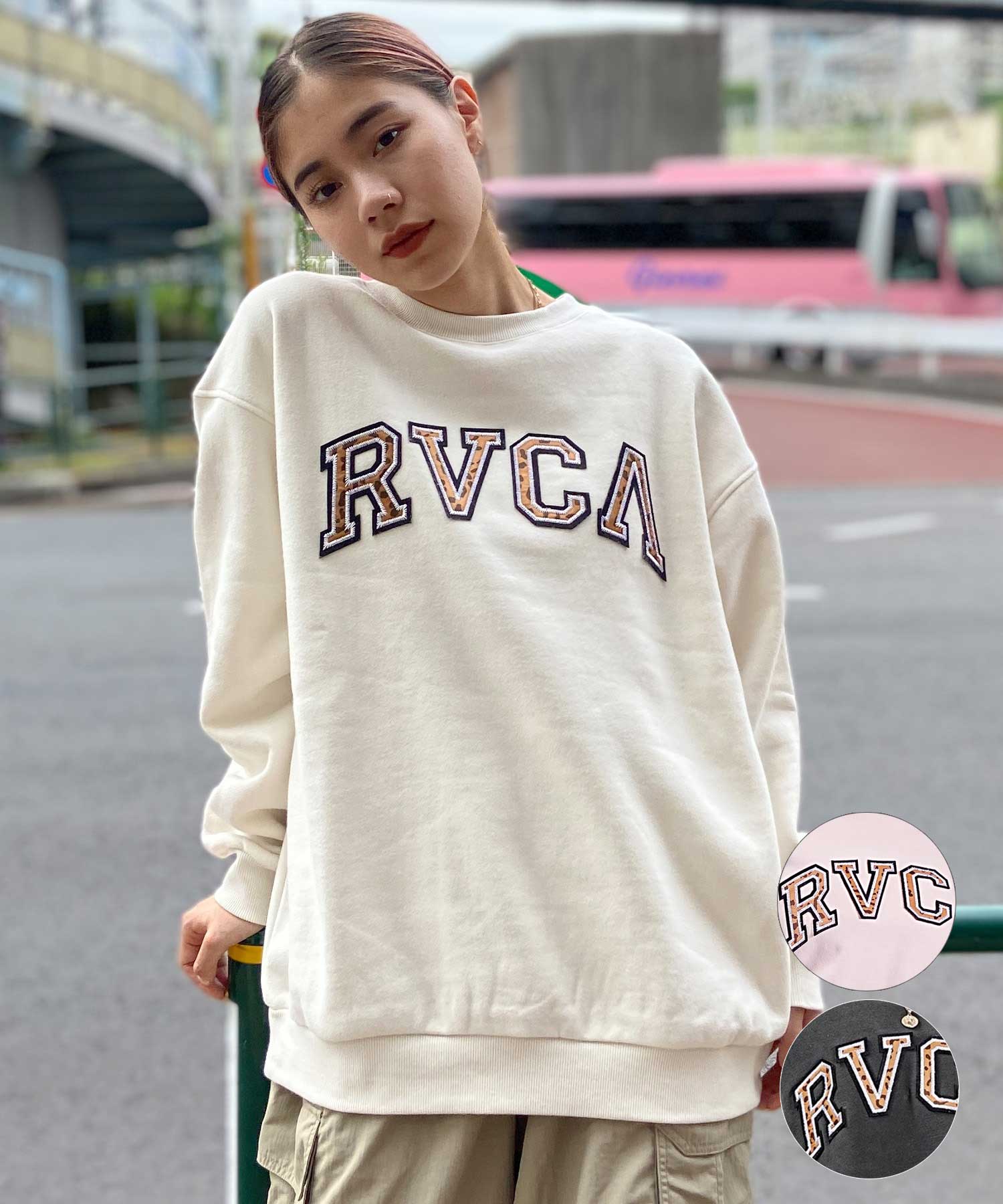 RVCA/ルーカ レディース トレーナー スウェット レオパード柄 ビッグサイズ BD044-150