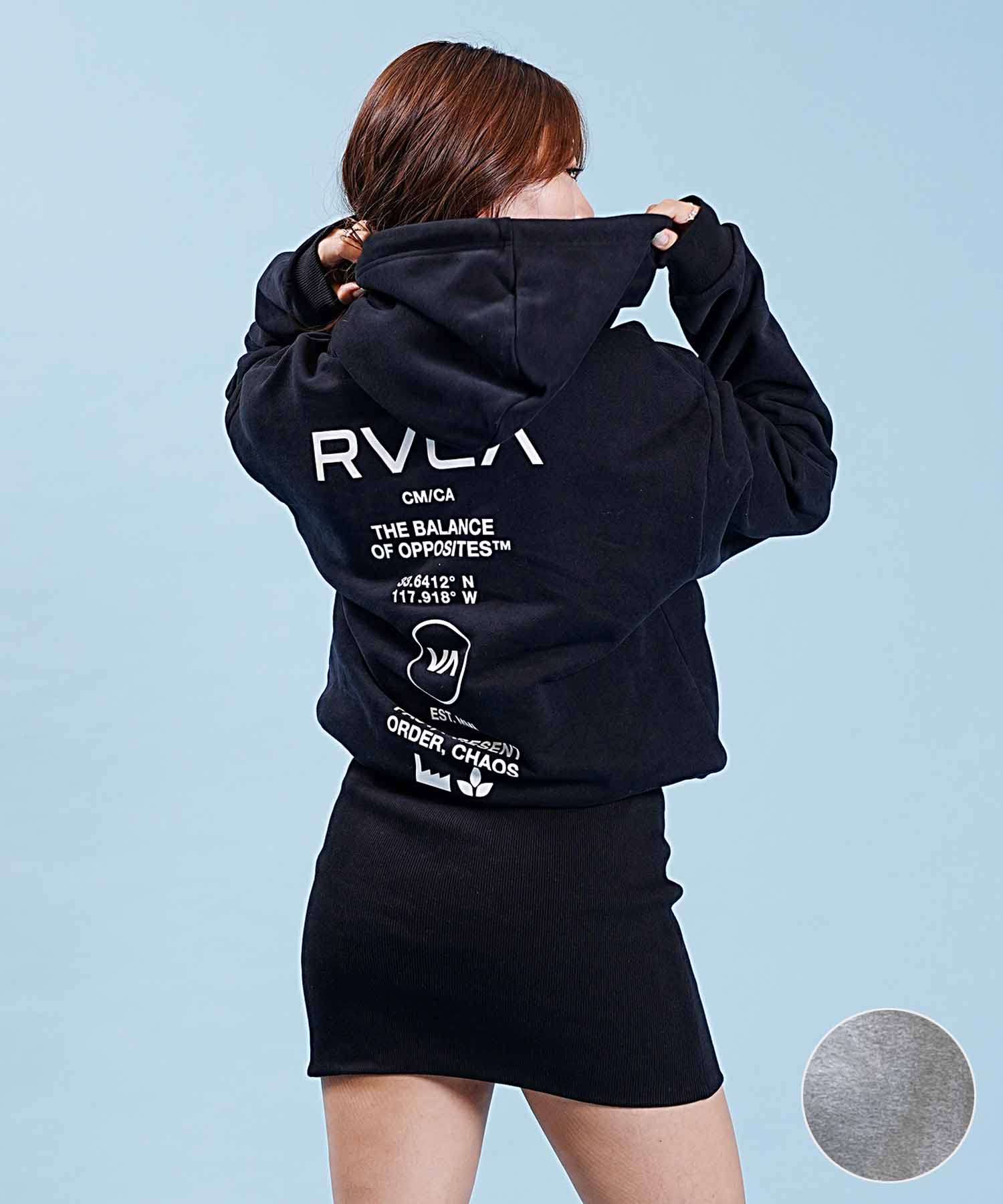 【ムラサキスポーツ別注】RVCA/ルーカ レディース ワンピース フード付 ミニスカート バックプリント BD044-P50