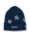 NEW ERA/ニューエラ ビーニー ニット帽 ダブル 13751343 MLB ALLOVER ニューヨーク・ヤンキース