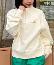 Carhartt/カーハート HALF ZIP AMERICAN SCRIPT SWEAT レディース スウェット ハーフジップ I032329