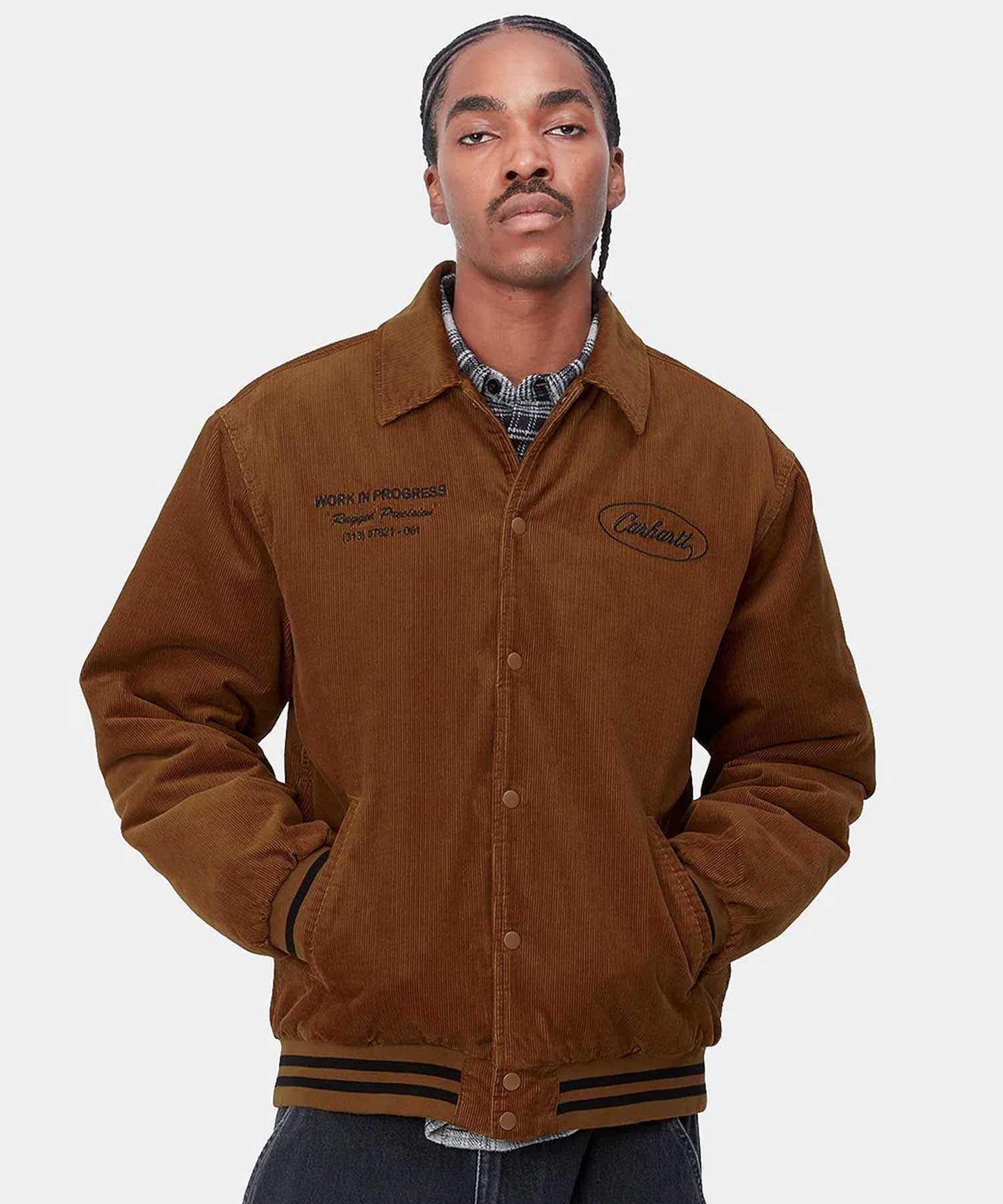 Carhartt WIP/カーハートダブリューアイピー RUGGED LETTERMANJACKET バーシティ ジャケット コーデュロイ メンズ ジャケット I032436