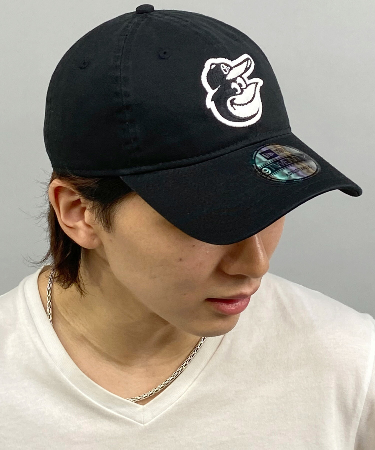 NEW ERA ニューエラ 9TWENTY ボルティモア・オリオールズ ブラック×ホワイト キャップ 帽子 14329660 ムラサキスポーツ限定