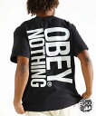 OBEY オベイ メンズ 半袖 Tシャツ バックプリント リラックスシルエット コットン OBEY NOTHING 166913719