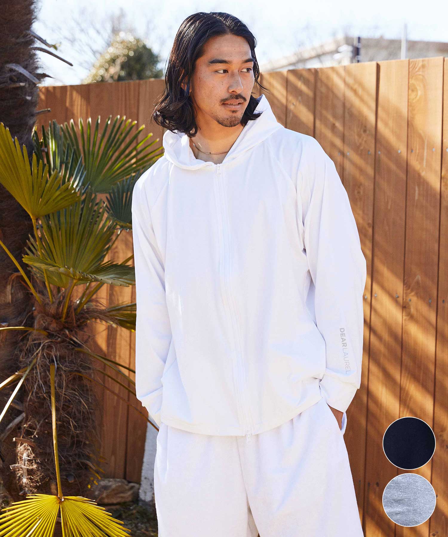 DEAR LAUREL ディアローレル メンズ ラッシュガード パーカー UVカット Rash Guard Hoodie D24S4314 ムラサキスポーツ限定