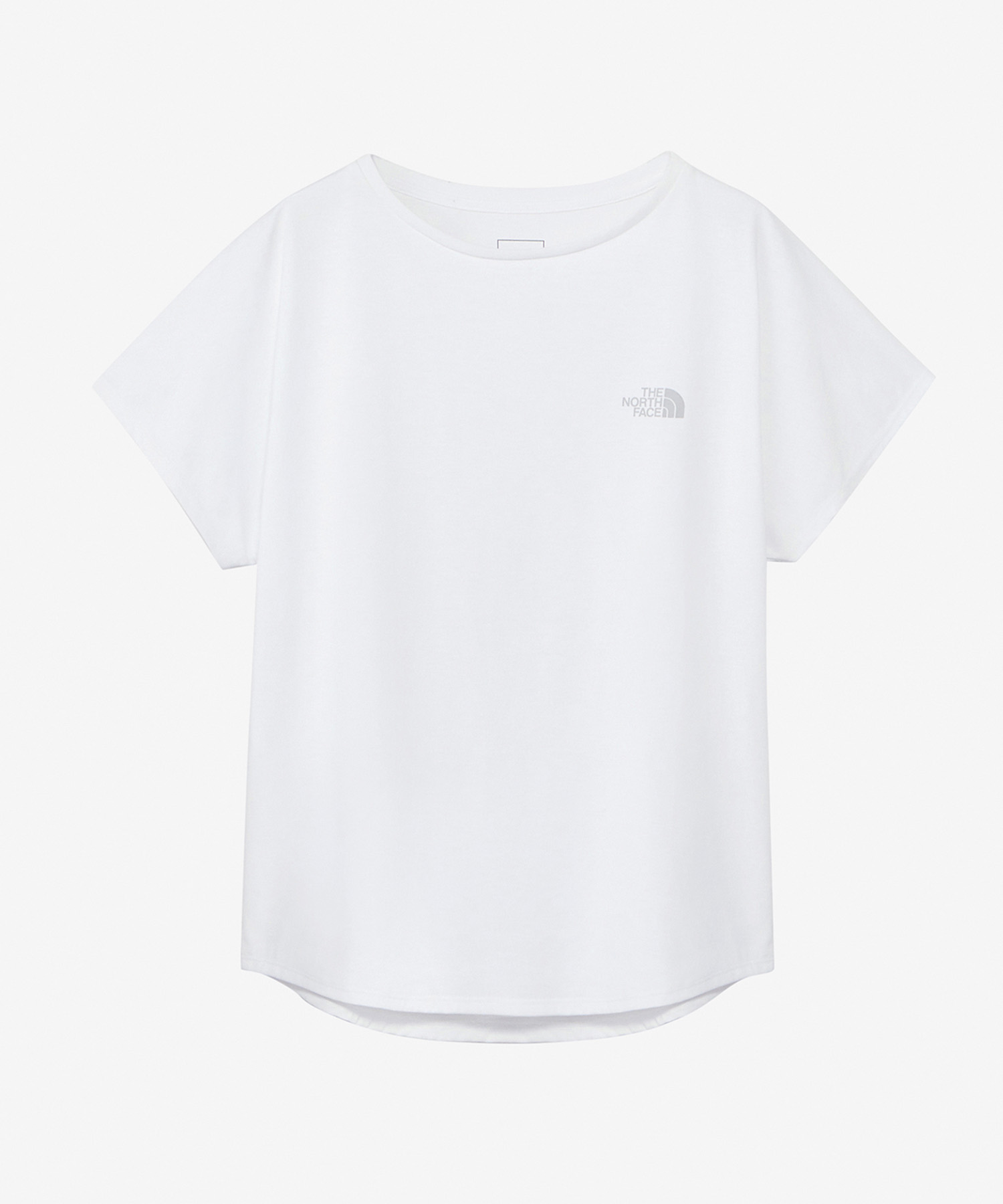 THE NORTH FACE ザ・ノース・フェイス レディース F/S Logo Design Tee フレンチスリーブロゴデザインティー 半袖 Tシャツ 吸汗速乾 UVケア ホワイト NTW32374 W