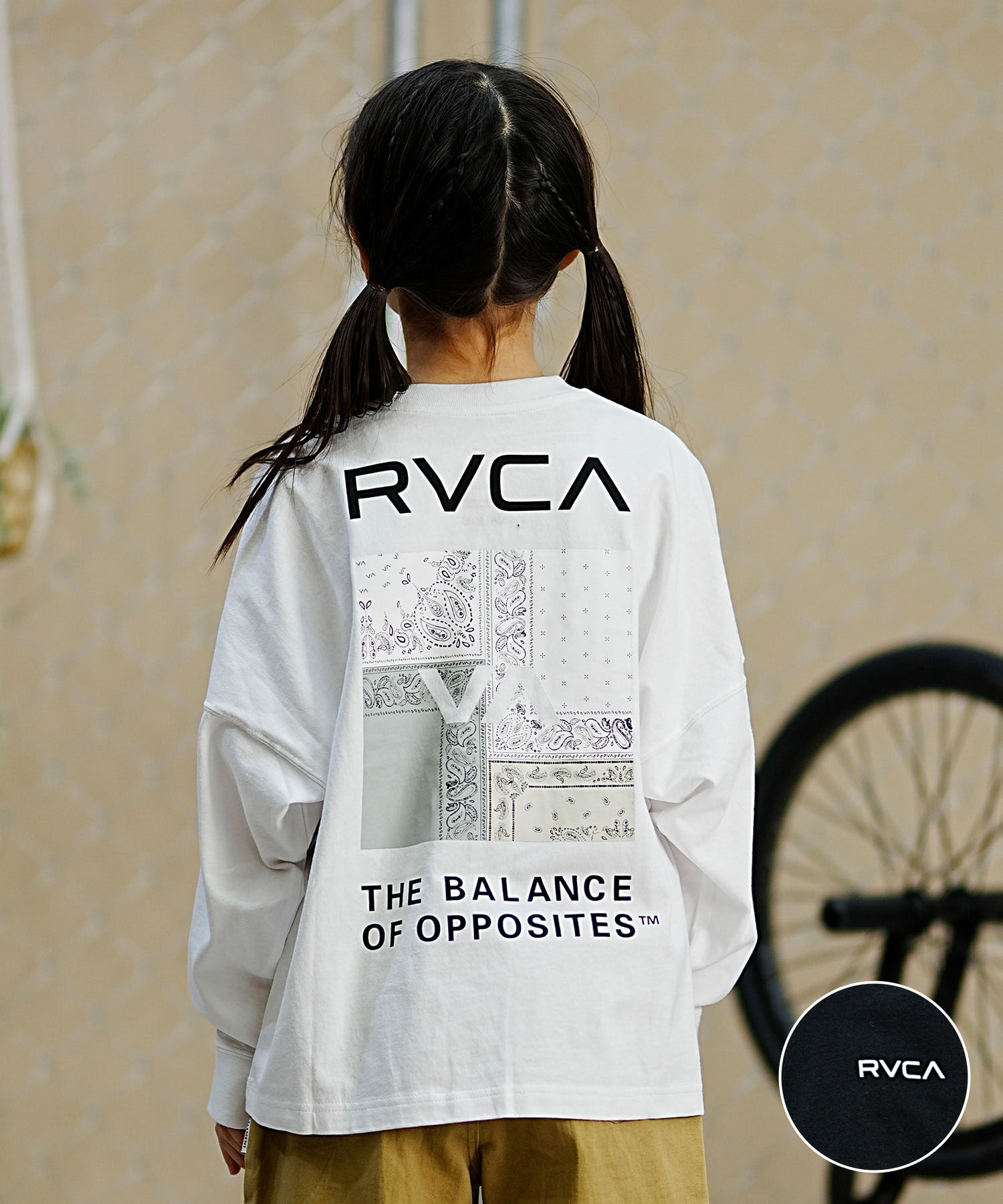 RVCA ルーカ キッズ ロングTシャツ ロンT バンダナ柄 130cm～160cm BE045-058