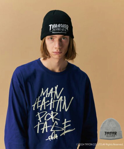 Manhattan Portage マンハッタンポーテージ × THRASHER スラッシャー コラボ ビーニー ニットキャップ ニット帽 帽子 Cotton Knit Watch MP266 Manhattan Portage マンハッタンポーテージ × THRASHER スラッシャー コラボ ビーニー ニットキャップ ニット帽 帽子 Cotton Knit Watch MP266