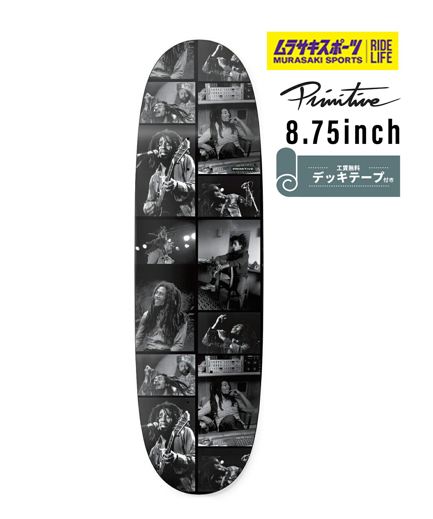 PRIMITIVE プリミティブ スケートボード デッキ BOB MARLEY PROPHET EGG TEAM 8.75inch