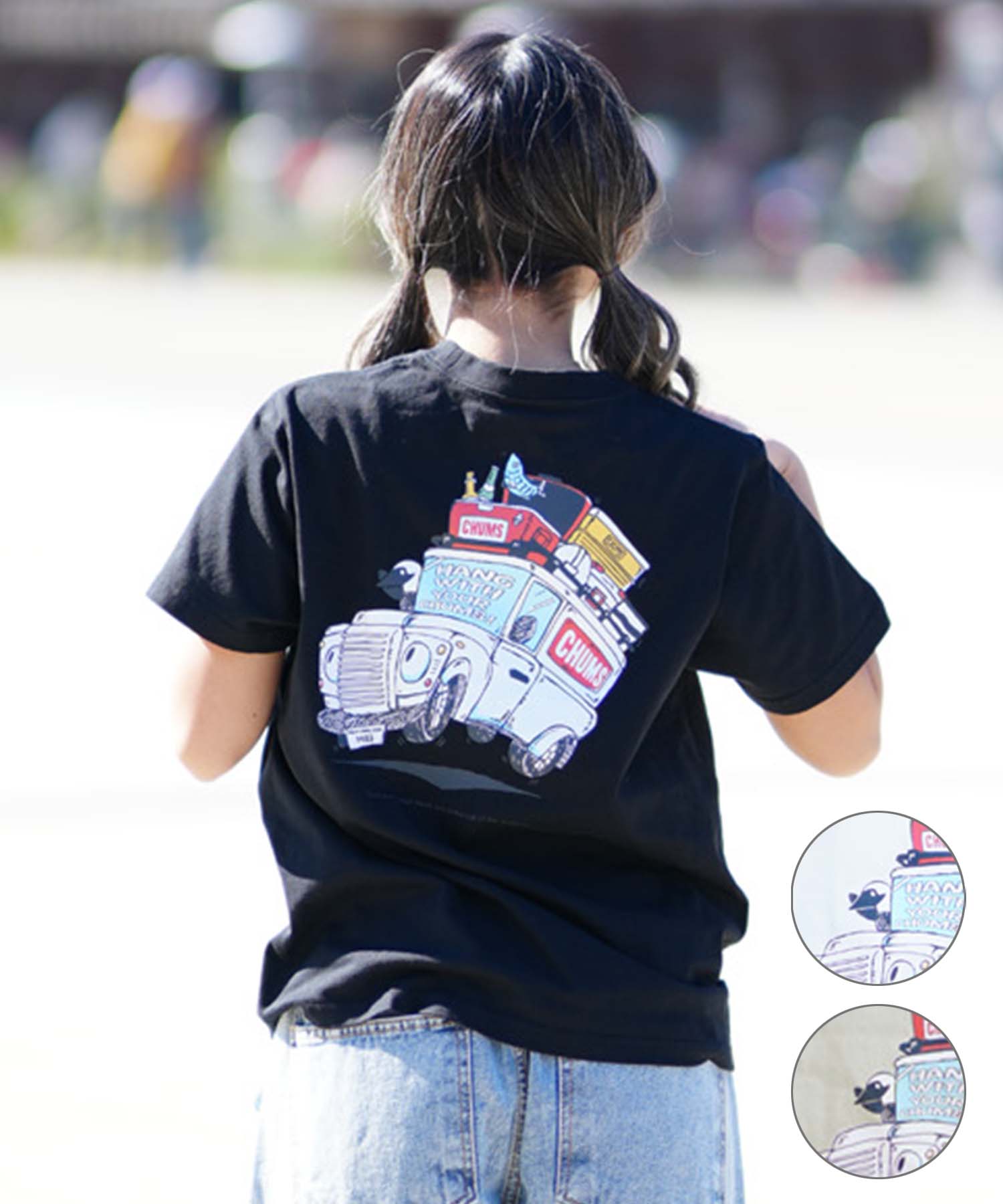 チャムス Tシャツ レディース CHUMS チャムス Go Outdoor Pocket T-Shirt レディース 半袖Tシャツ ポケット バックプリント CH11-2348