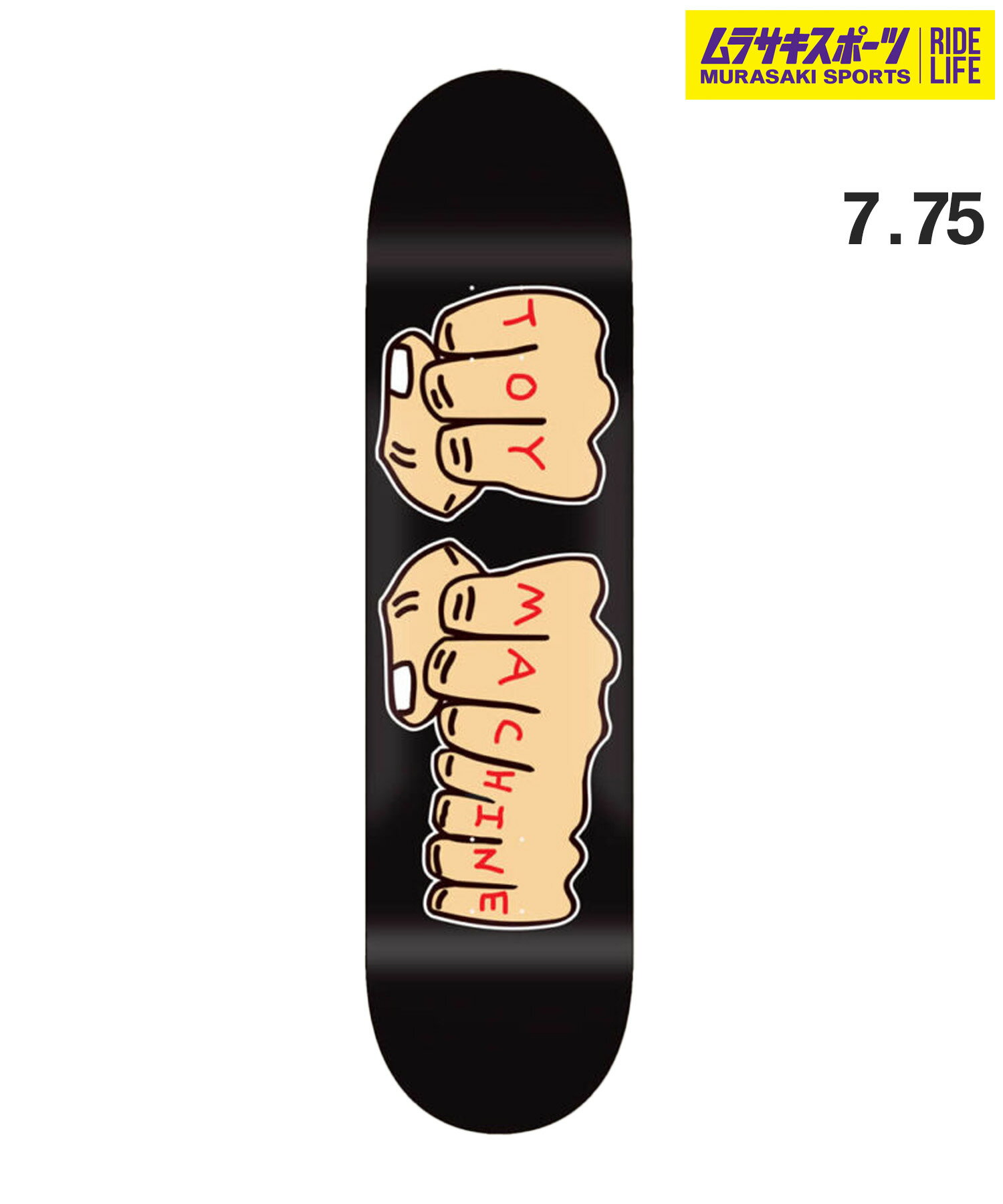 TOYMACHINE トイマシーン スケートボード デッキ 7.75inch NEW FISTS COLOR-J #03 ムラサキスポーツ