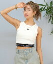 NEW ERA ニューエラ タンクトップ レディース カップ付き クロップド リブ タンクトップ アメリカンスリーブ 14670920(4)