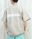 NEW ERA ニューエラ 水着 ラッシュガード 半袖 Tシャツ メンズ バックプリント オーバーサイズ 水陸両用 UVカット Wordmark 1467095...