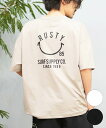 RUSTY ラスティ 水着 ラッシュガード 半袖 Tシャツ メンズ バックプリント 水陸両用 軽量 速乾 UVカット ペアテックス 915474
