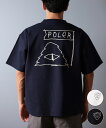 POLER ポーラー 水着 ラッシュガード 半袖 Tシャツ メンズ バックプリント 水陸両用 UVカット 259MCV0021 ムラサキスポーツ限定