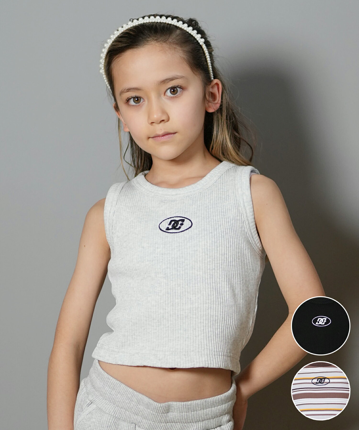 DC ディーシー タンクトップ キッズ 子供 25 KD TELECO CROP TANK YSL252516M_BRJ