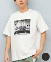 LOST ロスト 水着 ラッシュガード 半袖 Tシャツ メンズ フォトT 水陸両用 吸水速乾 UVカット L25S-4304 ムラサキスポーツ限定