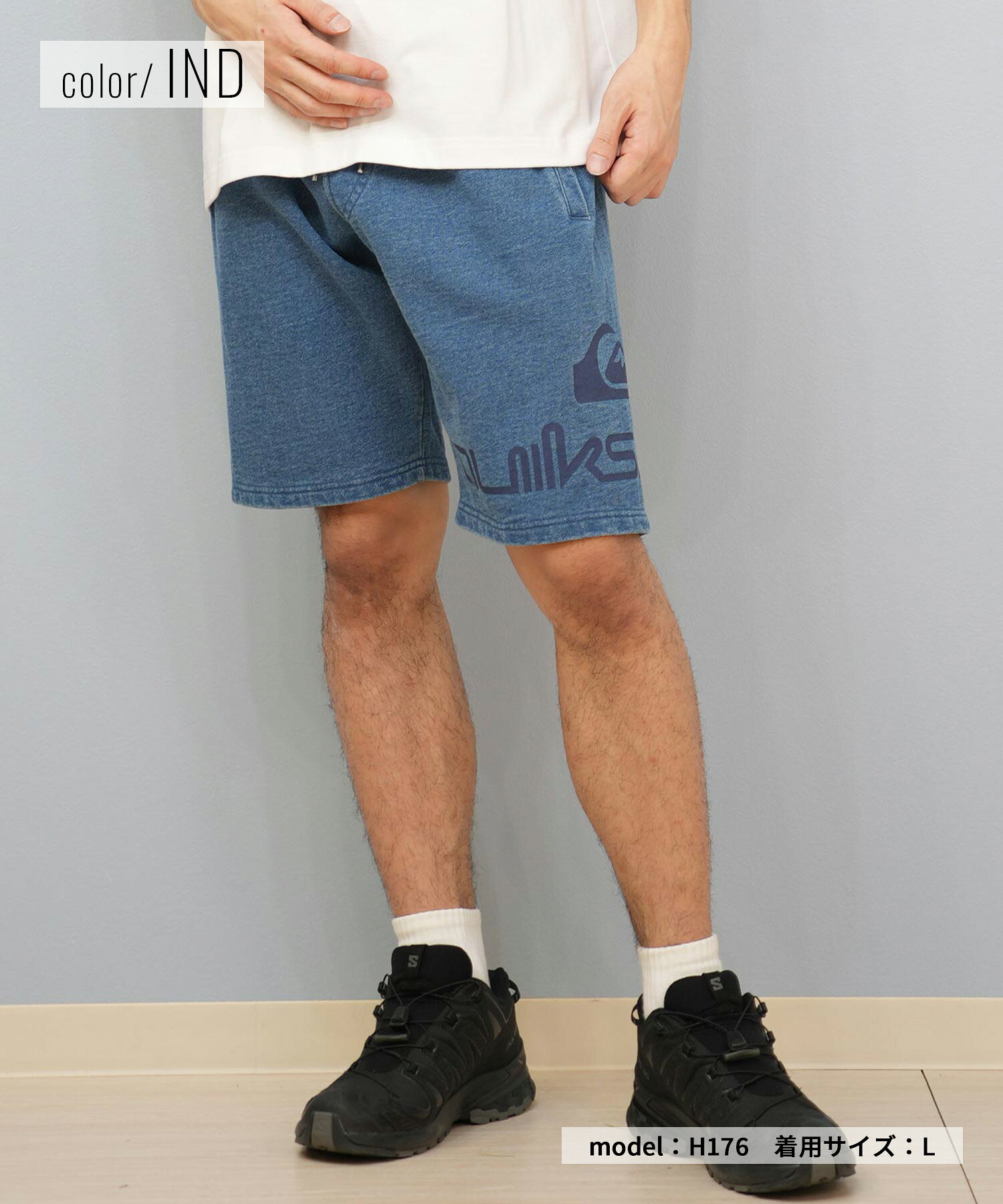 QUIKSILVER クイックシルバー ハーフパンツ ショートパンツ メンズ スウェットショーツ ロゴ QWS252605M ムラサキスポーツ限定_BRJ