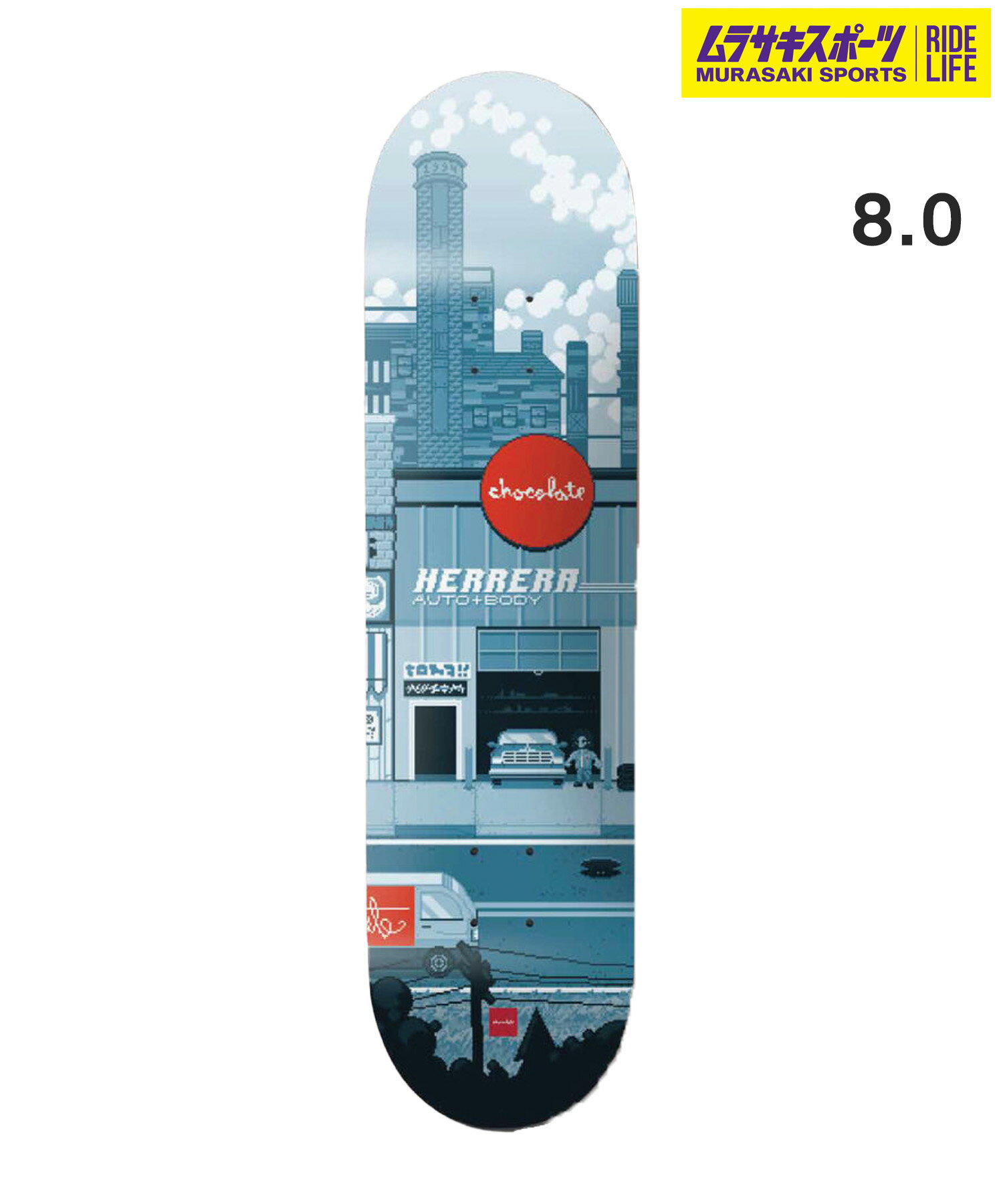 CHOCOLATE チョコレートスケートボード デッキ 8.0inch MR PIXEL CITY ムラサキスポーツ