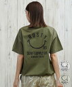 RUSTY ラスティ 水着 ラッシュガード 半袖 Tシャツ レディース ニコちゃん バックプリント 水陸両用 UVカット 925470