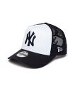 NEW ERA ニューエラ キャップ 帽子 キッズ ジュニア 子供 Youth 9FORTY A-Frame トラッカー MLB Mesh Embroidery ニューヨーク・ヤンキース ホワイト/ネイビー 14392018