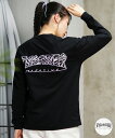 THRASHER スラッシャー 水着 ラッシュガード 長袖 Tシャツ ロンT レディース バックプリント 水陸両用 UVカット 吸水速乾 TC-006 ムラサキ...