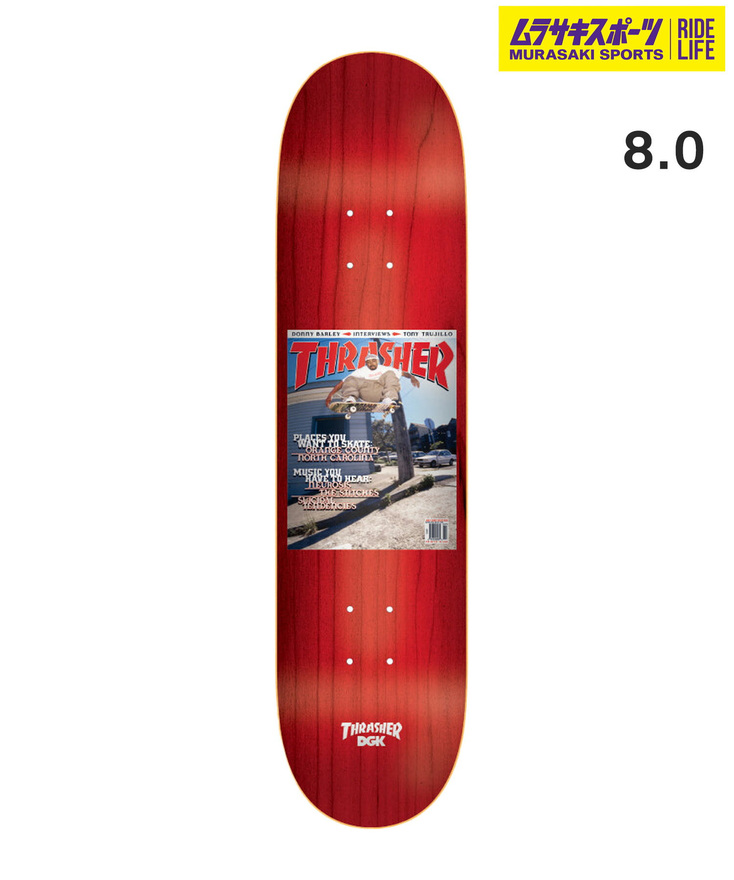DGK ディージーケー スケートボード デッキ 8.0inch DGK × THRASHER MARCUS McBRIDE ムラサキスポーツ