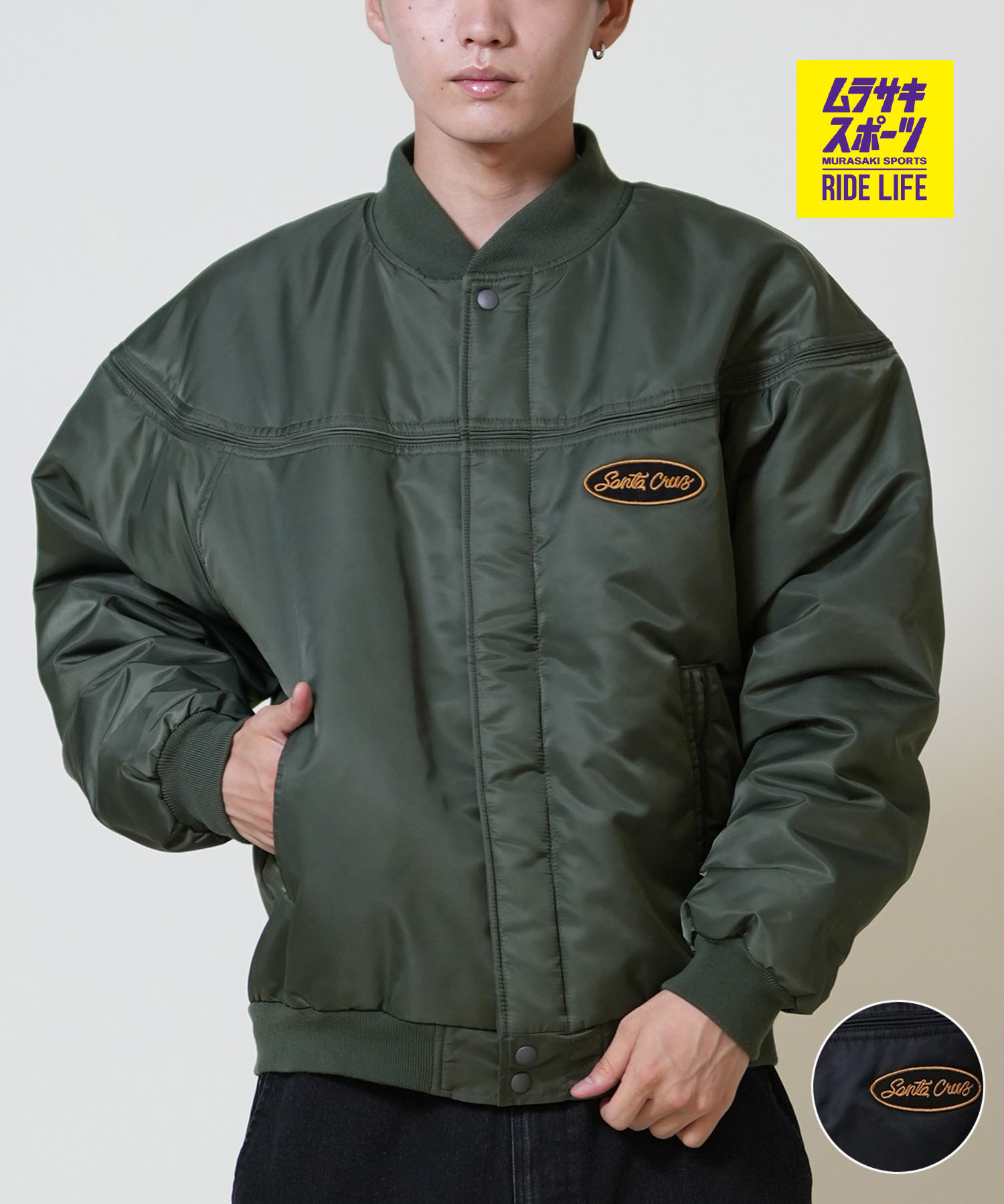 SANTA CRUZ サンタクルーズ アウター ジャケット メンズ ブルゾン スライダーフライトジャケット 50225..