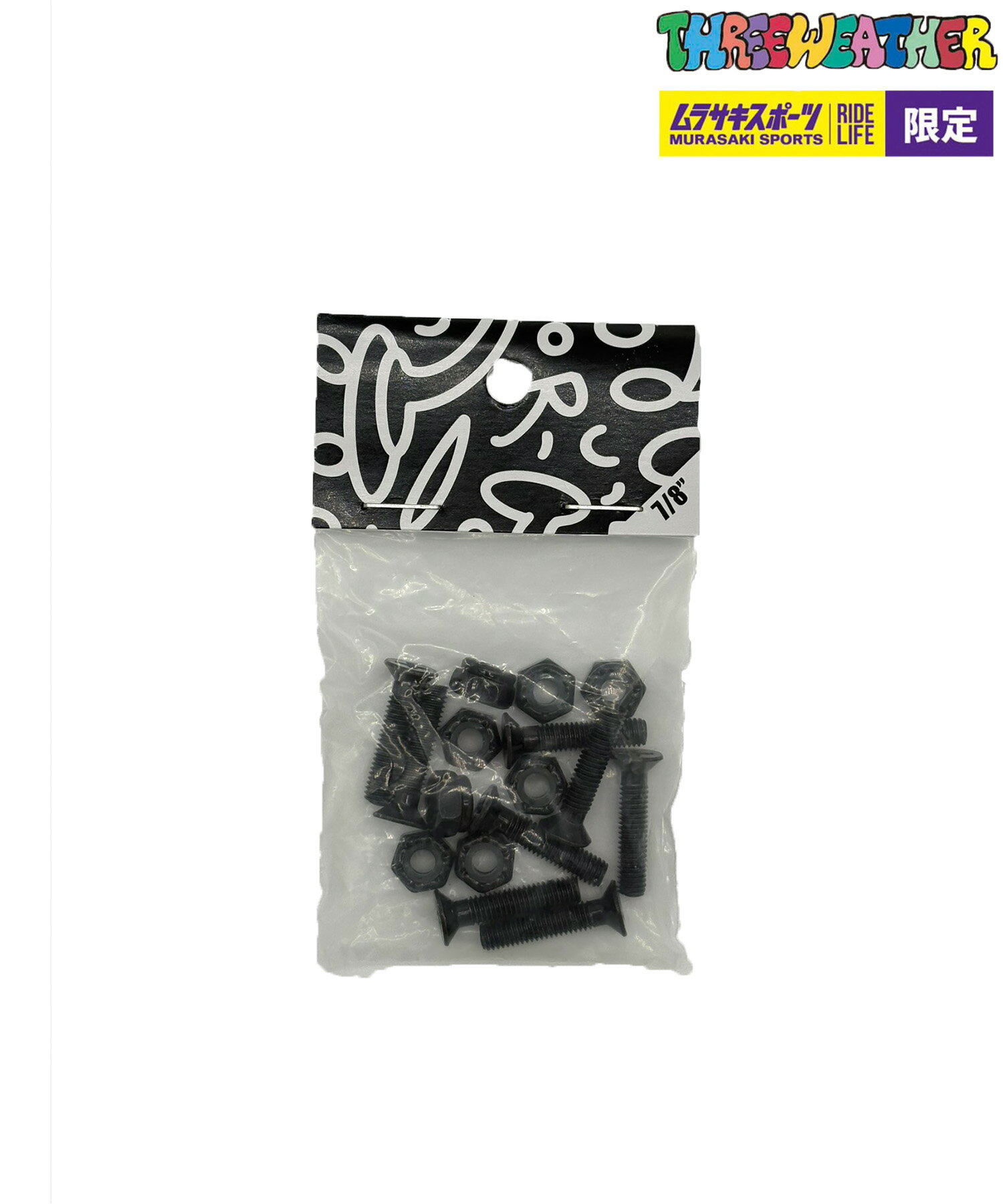 THREE WEATHER スリーウェザー スケートボード パーツ BOLTS 8本セット TWHW0708 ムラサキスポーツ