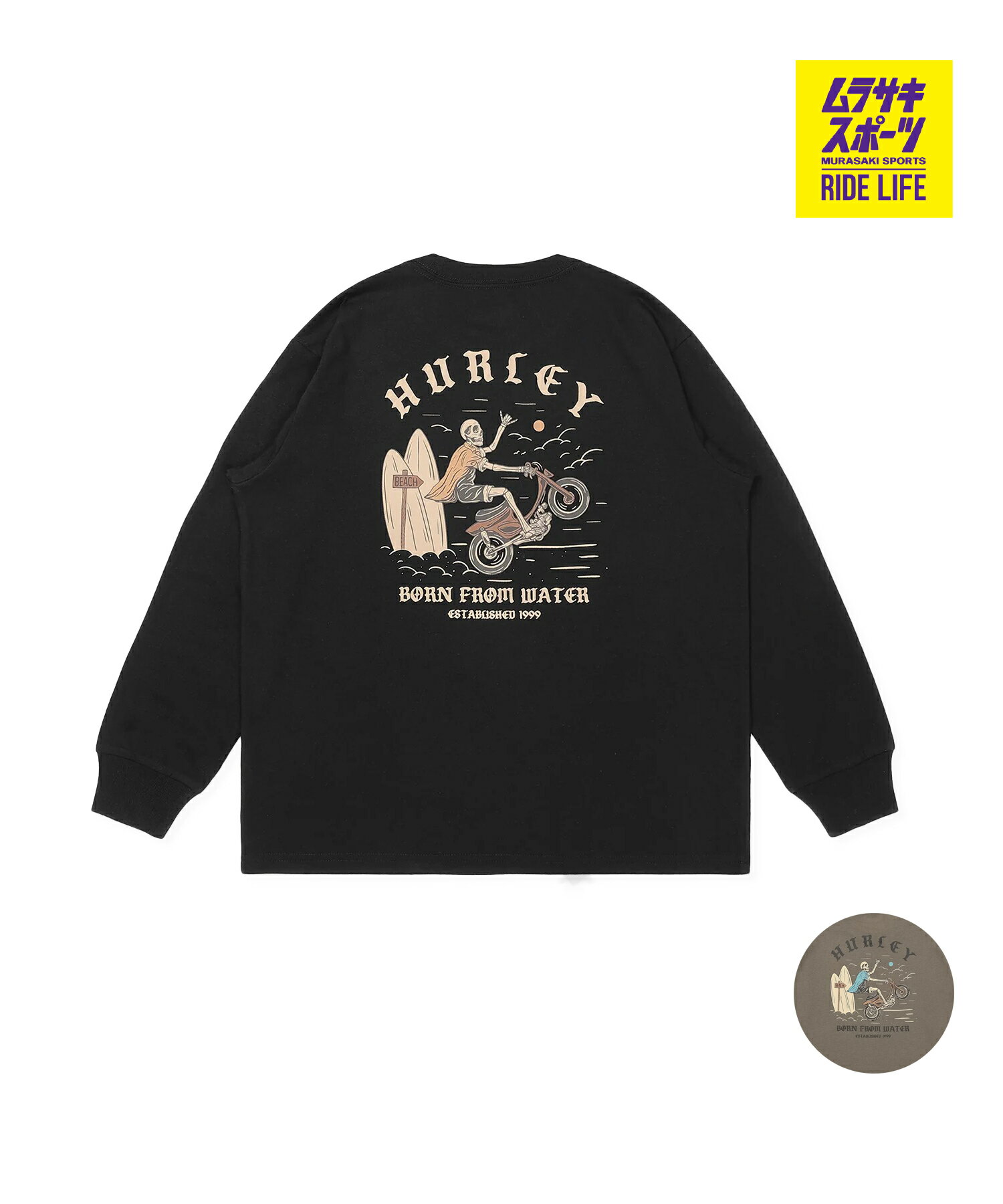 Hurley ハーレー 長袖 Tシャツ キッズ ジュニア ロンT SWEAT MOTOR RIDER BCLS252105