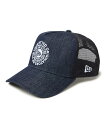 NEW ERA ニューエラ キャップ 帽子 メッシュ 9FORTY A-Frame トラッカー Circle OOTTF インディゴデニム ネイビー 14388611(4)