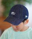 NEW ERA ニューエラ キッズ キャップ 帽子 Youth 9TWENTY Denim Handwritten Logo インディゴデニム 14392087