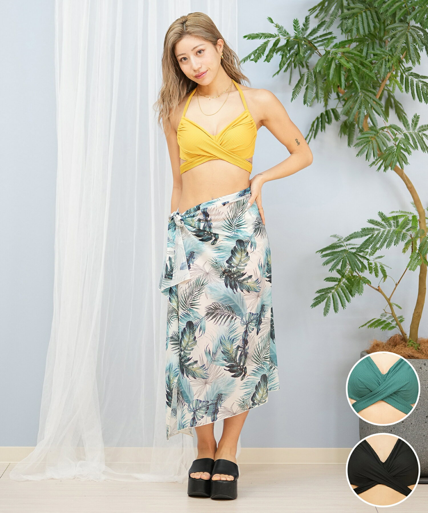 LAETITIA/レリッタ 3点セット 水着 レディース ビキニ パレオ 450601
