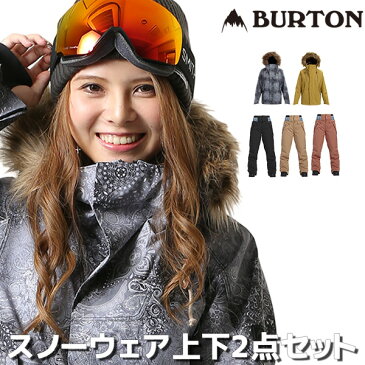 ★送料無料 2点セット スノーボード ウェア ジャケット パンツ 上下 BURTON バートン ZINNIA JK SOCIETY PT 18-19モデル レディース FF L17