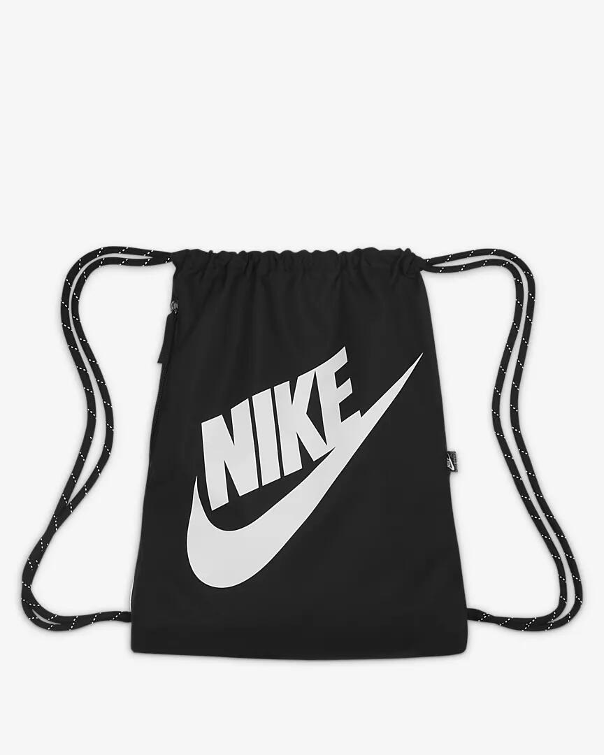 【メール便対応】ナイキ ヘリテージ ドローコードバッグ (13L) [NIKE・スポーツ・ナップサック・ランドリーバッグ・巾着] ジムサック キッズ ジュニア 子供用 バッグ ドローコードバッグ ナップサック スポーツバッグ DC4245 010 ブラックのサムネイル