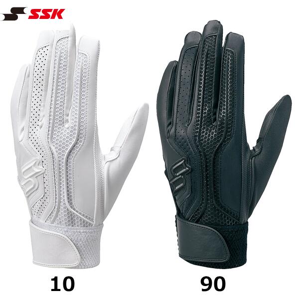 乐天商城 - 【送料無料】SSK proedge 手袋 高校野球対応シングルバンド手袋 (両手) EBG3002W カラー10(ホワイト) 90（ブラック）[エスエスケイ・手袋 白 黒 ] トレーニング 野球