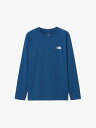 【 THE NORTH FACE 】ロングスリーブデジタルボックスロゴティー(メンズ)NT82488 アウトドア ノースフェイス 長袖 カラー マウンテンブルー